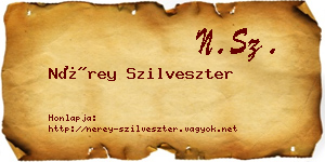 Nérey Szilveszter névjegykártya