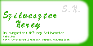 szilveszter nerey business card